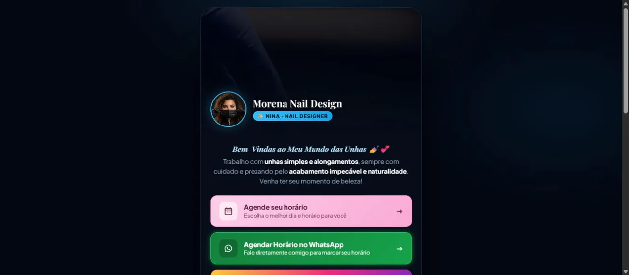 Site Morena Nail Design com portfólio e agendamento